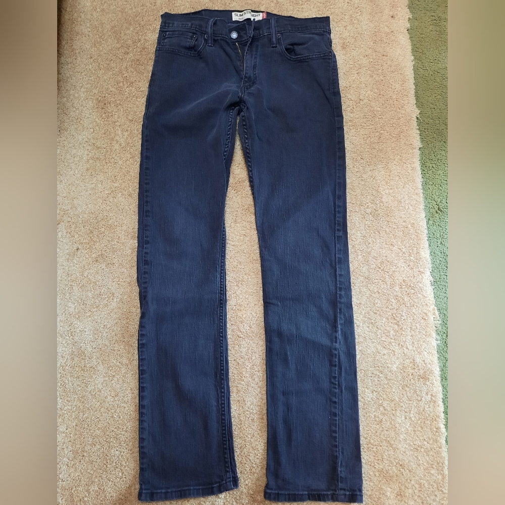 Men's black 514 Slimstraight Levi 32 x 34 jeans